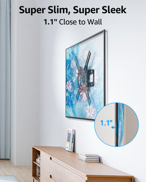 MOUNTUP Ultra-Slim & Rotating TV Wall Mount for Samsung The Frame/Neo QLED 8K/Neo QLED 4K Series, TV Mount 90 Degree Landscape to Portrait, Max VESA 400x400mm Hold up to 88 lbs MU0089