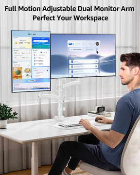 Freelift Dual Monitor Desk Mount for Max 32'' Monitors MU6016W