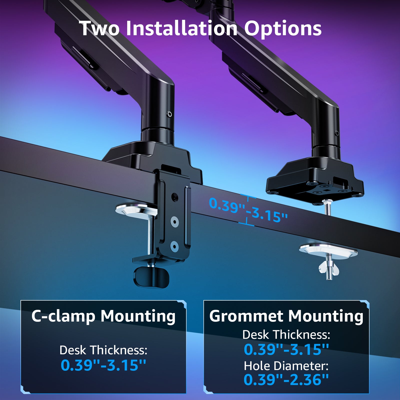 MOUNTUP Ultrawide Monitor Arm for 17-43 inch Curved Screen, Holds up to 33 lbs, Heavy Duty Monitor Desk Mount, Computer Monitors Stand for Samsung Odyssey G9 and More, VESA Mount 75/100 mm