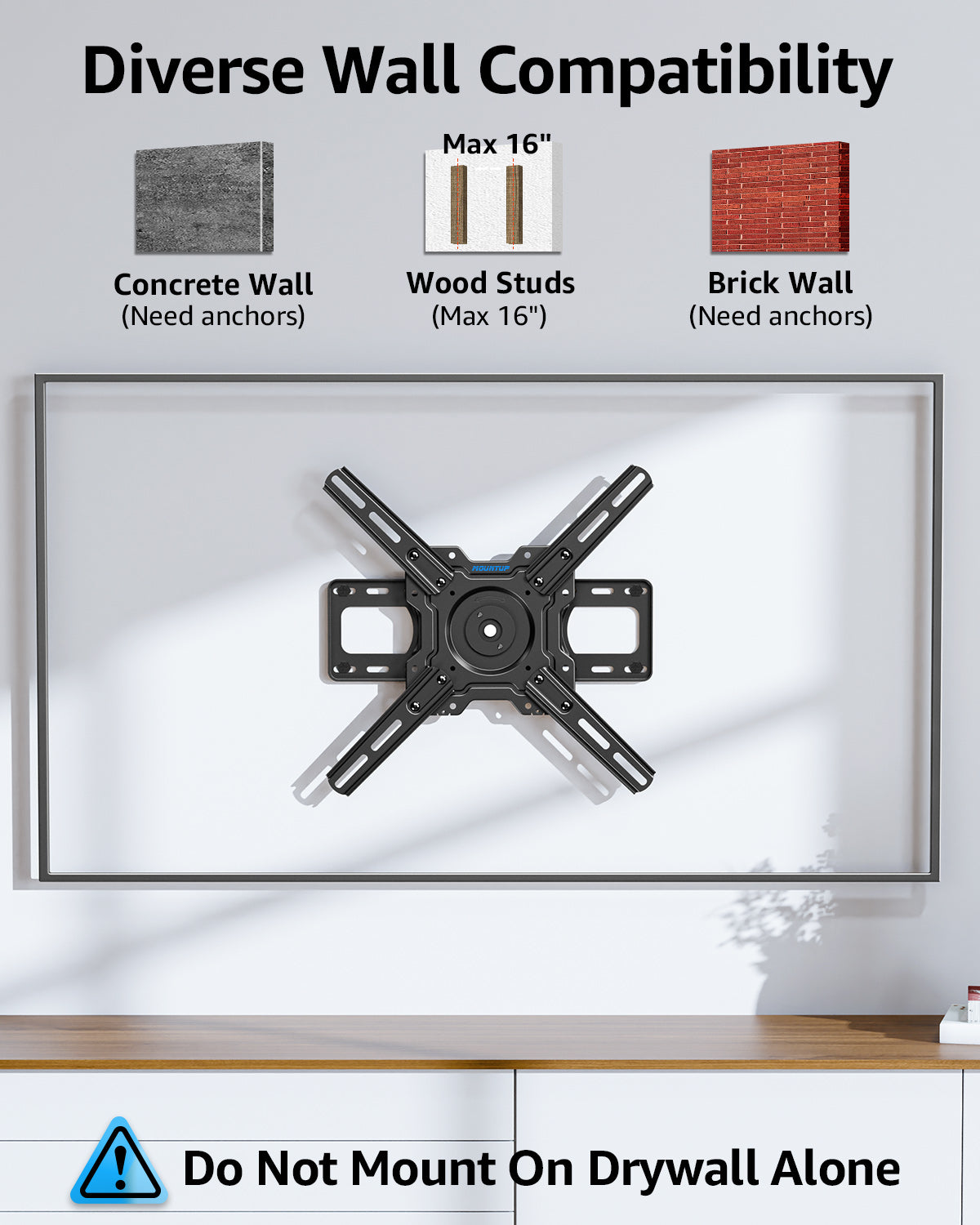 MOUNTUP Ultra-Slim & Rotating TV Wall Mount for Samsung The Frame/Neo QLED 8K/Neo QLED 4K Series, TV Mount 90 Degree Landscape to Portrait, Max VESA 400x400mm Hold up to 88 lbs MU0089