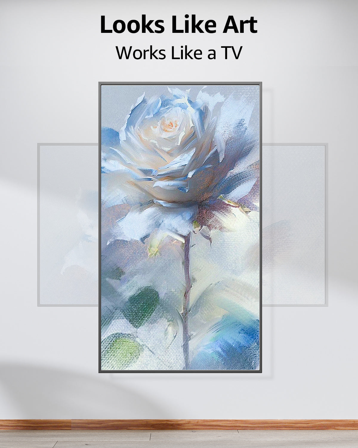 MOUNTUP Ultra-Slim & Rotating TV Wall Mount for Samsung The Frame/Neo QLED 8K/Neo QLED 4K Series, TV Mount 90 Degree Landscape to Portrait, Max VESA 400x400mm Hold up to 88 lbs MU0089