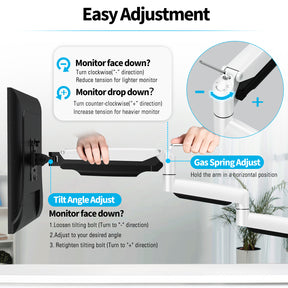 Full Motion Triple Monitor Desk Mount for Max 32'' Monitors MUA8003