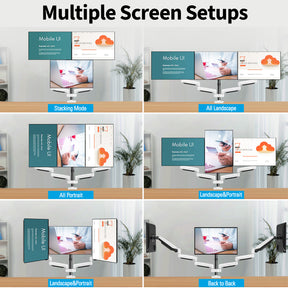 Full Motion Triple Monitor Desk Mount for Max 32'' Monitors MUA8003