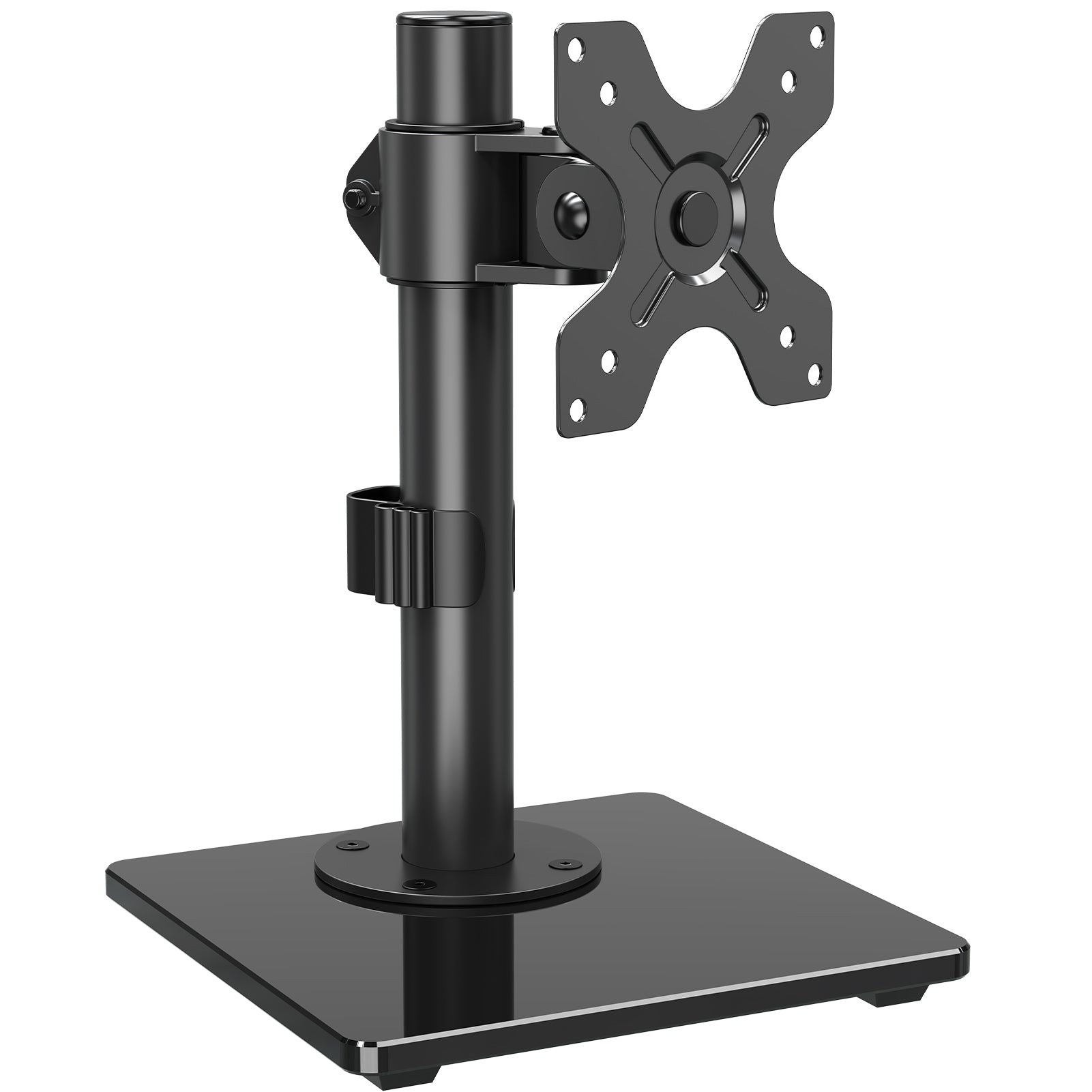 TV Stand Rotate Tilt Glass Base Hold up to 17.6lbs MP1011-ES