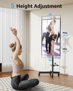 MOUNTUP Mobile TV Cart Rolling TV Stand for 23-60 inch TVs, Tilting & Rotating Mount, 90°Portrait to Landscape, Height Adjustable Portable TV Stand with Wheels,Max VESA 400x400mm, MU1114-B