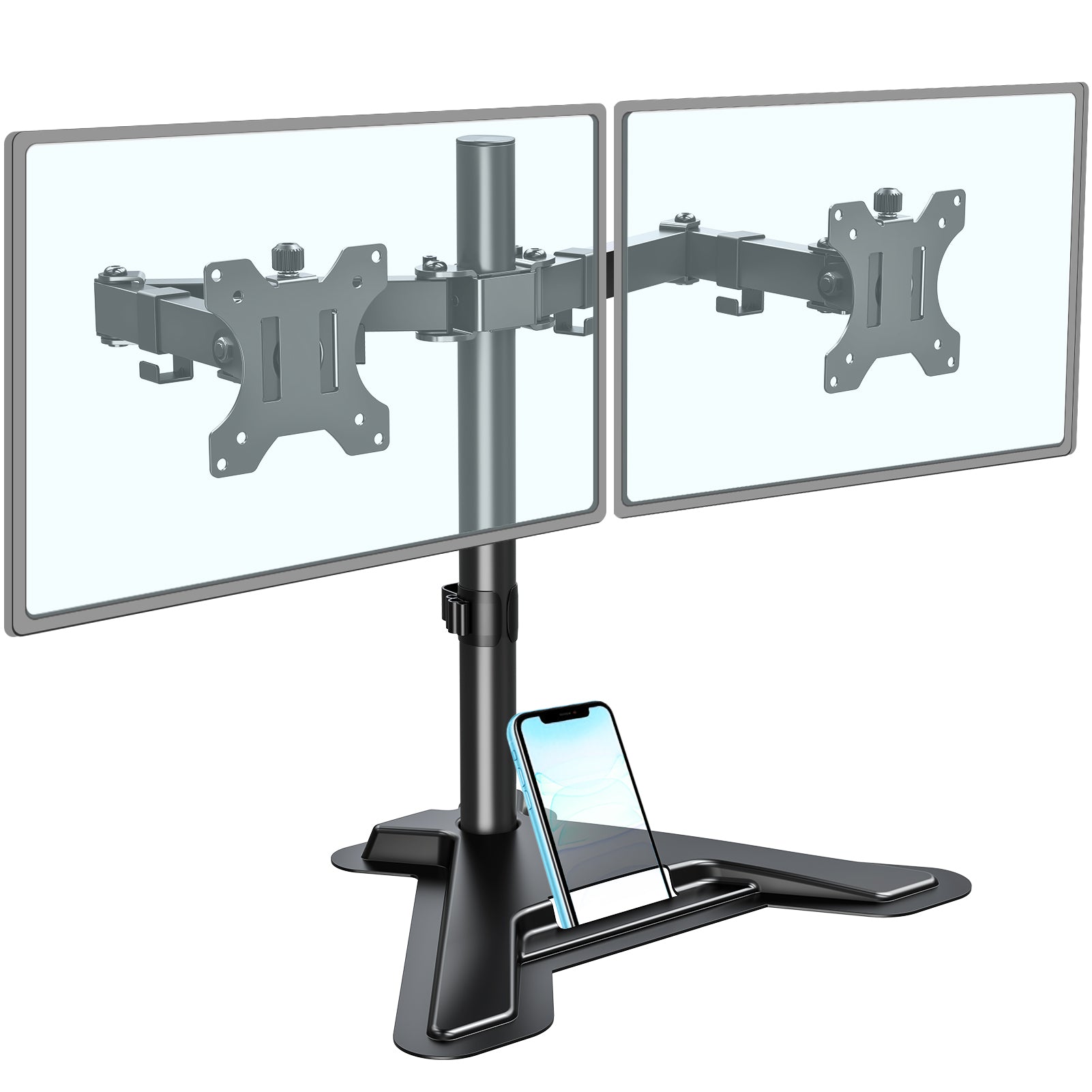 View Free Dual Monitor Desk Stand for Max 27'' Monitors VF1002