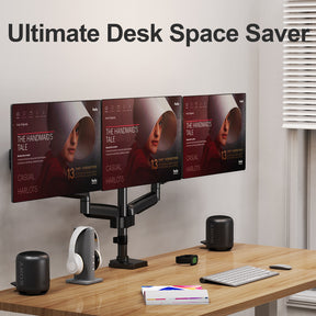 Full Motion Triple Monitor Desk Mount for Max 32'' Monitors MUM-8004A