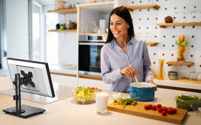 TV Stand Rotate Tilt Glass Base Hold up to 17.6lbs MP1011-ES