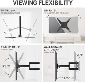 full motion TV mount to have a flexbile viewing