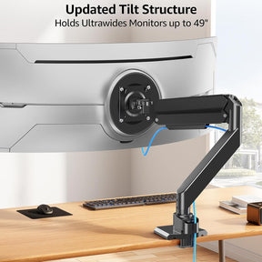 MOUNTUP Heavy Duty Monitor Arm for 49 inches, 44 lbs Curved Screens MU3227