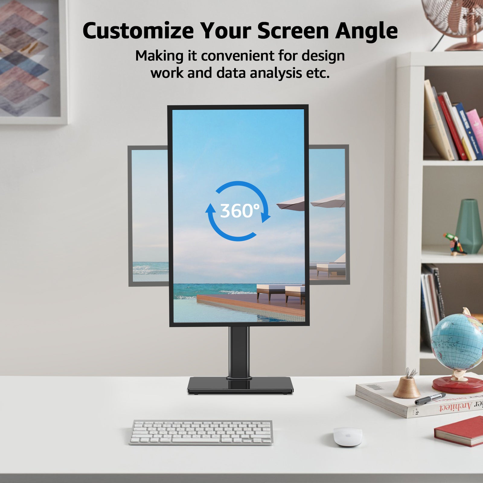 Vertical Dual Monitor Stand for 13"-42'' Monitors MU1005