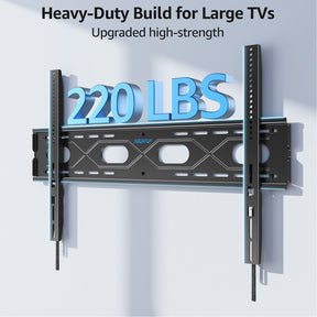 MOUNTUP Large Fixed TV Wall Mount for 50”-120" TVs up to 220 LBS, Low Profile Heavy Duty TV Mount Space Saving, Fits 16", 24", 32” Studs One-Piece Wall Bracket for Max VESA 950x600mm MU0097