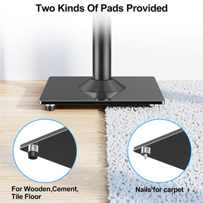 View Free Universal Speakers Stands Pair 28.3" to 37.4" Height Adjustable Audio Stand VF9132-L