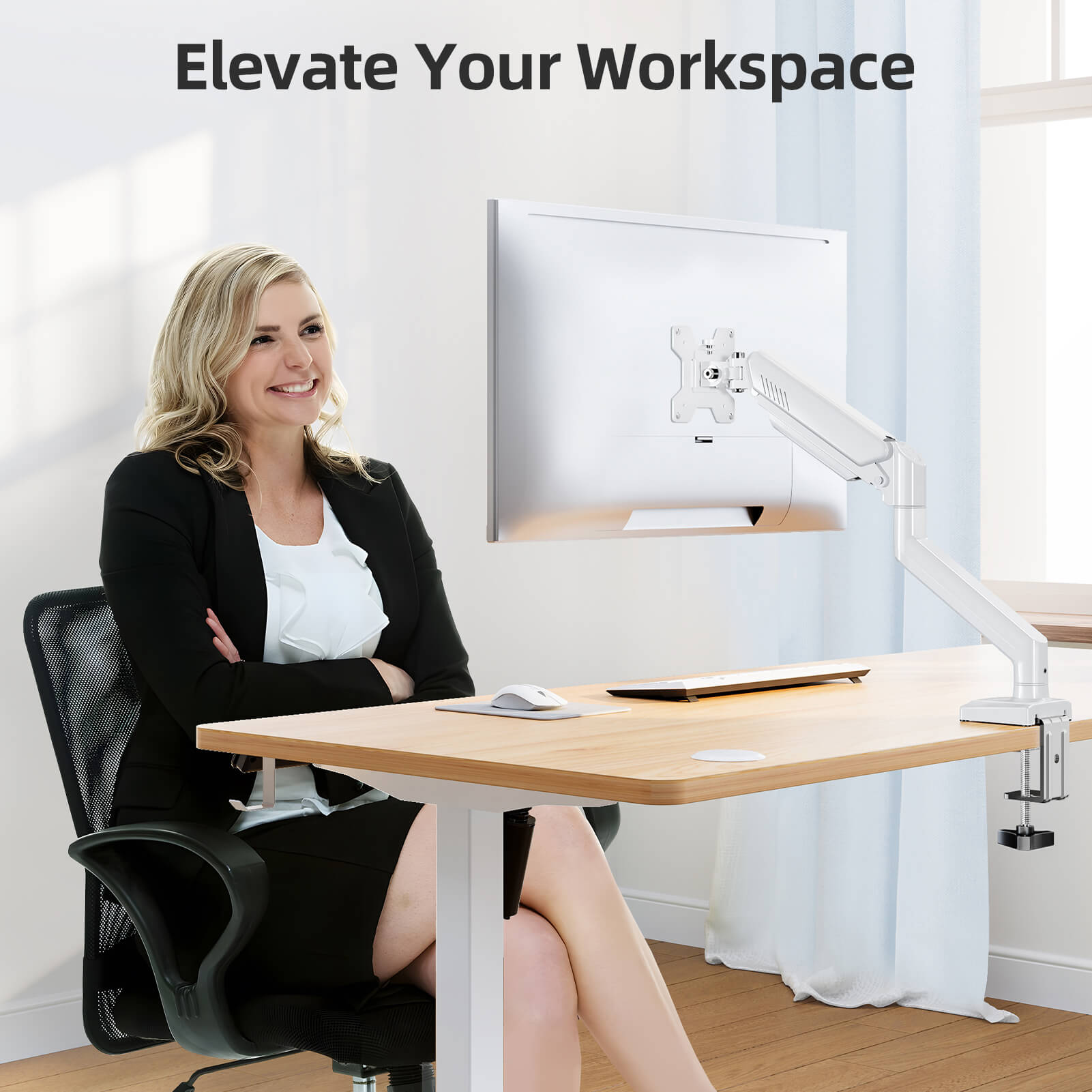 Freelift Single Monitor Desk Mount for 13''-32'' Monitors MU8013W