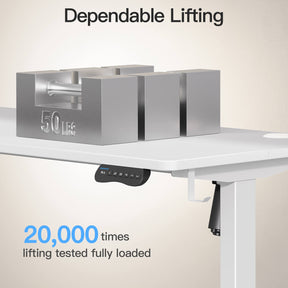 MOUNTUP 55 x 24 Inches Electric Height Adjustable Standing Desk UP512-W4