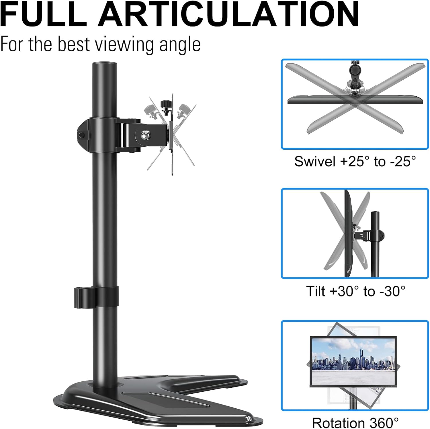 Single Monitor Desk Stand for 13''-32'' Monitors MU0023