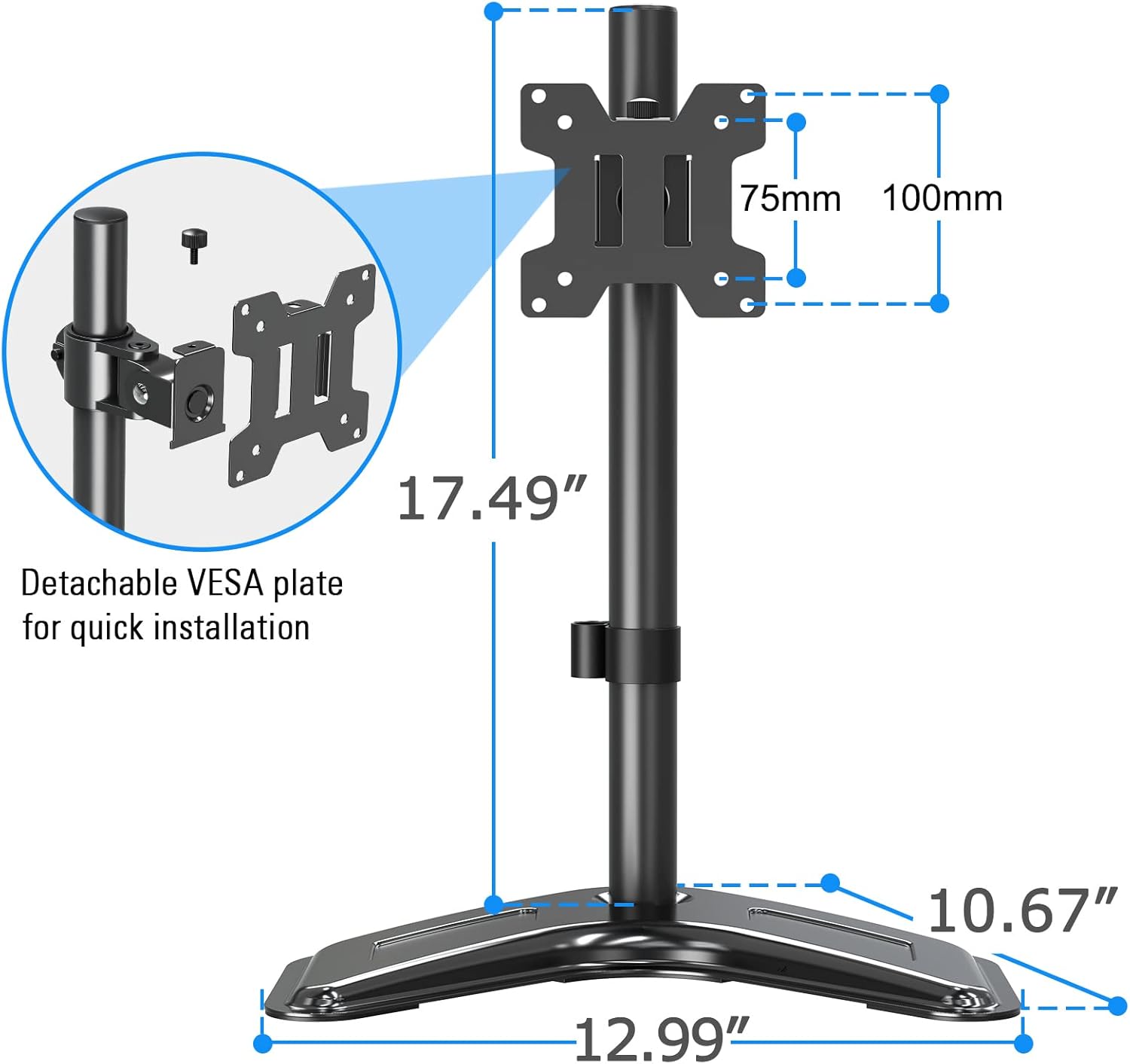 Single Monitor Desk Stand for 13''-32'' Monitors MU0023