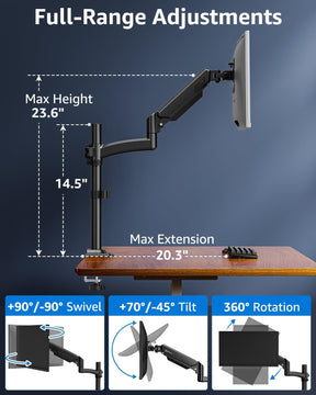 Freelift Single Monitor Desk Mount for 13''-32'' Monitors MU6015B