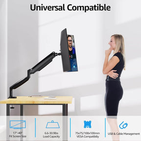 Ultrawide Single Monitor Desk Mount for Max 40'' Monitors MU7007