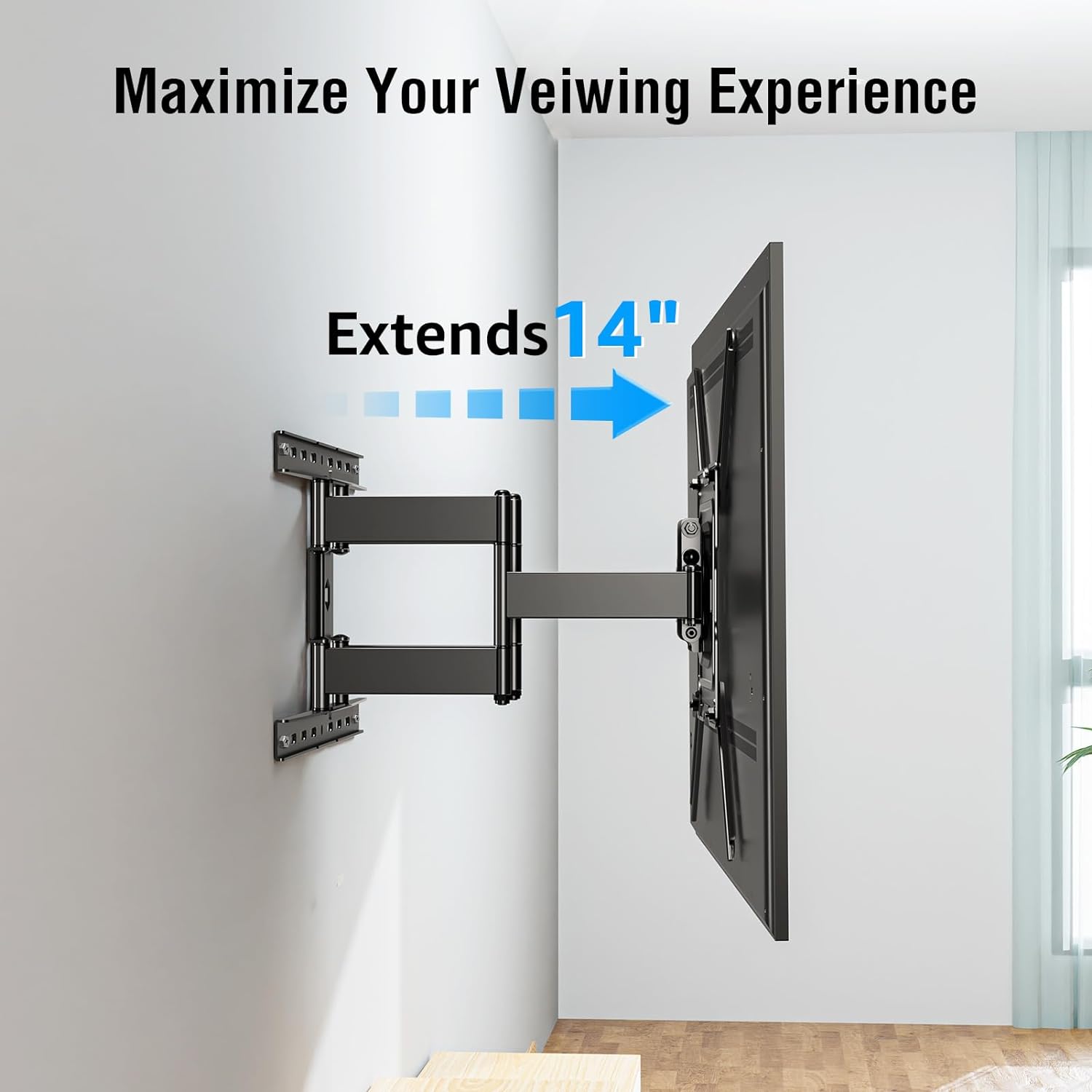 MOUNTUP Ultra Slim Full Motion TV Wall Mount for 26" -75" TVs MU0062