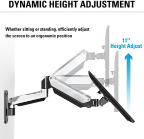 height adjustable monitor wall mount