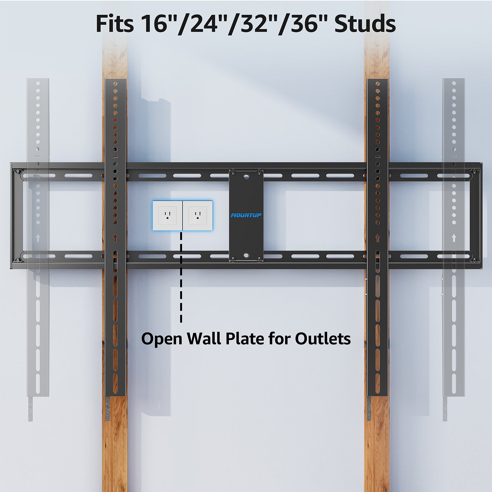 MOUNTUP Fixed TV Wall Mount for Most 42-120" TVs, Heavy Duty Wall Mount TV Bracket with Level Design, Low Profile Space Saving for LED OLED QLED, Max VESA 1000x700mm up to 280 LBS MU0094