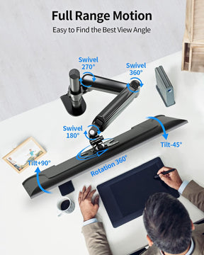 Single Monitor Desk Mount for 13''-35'' Monitors MU6005