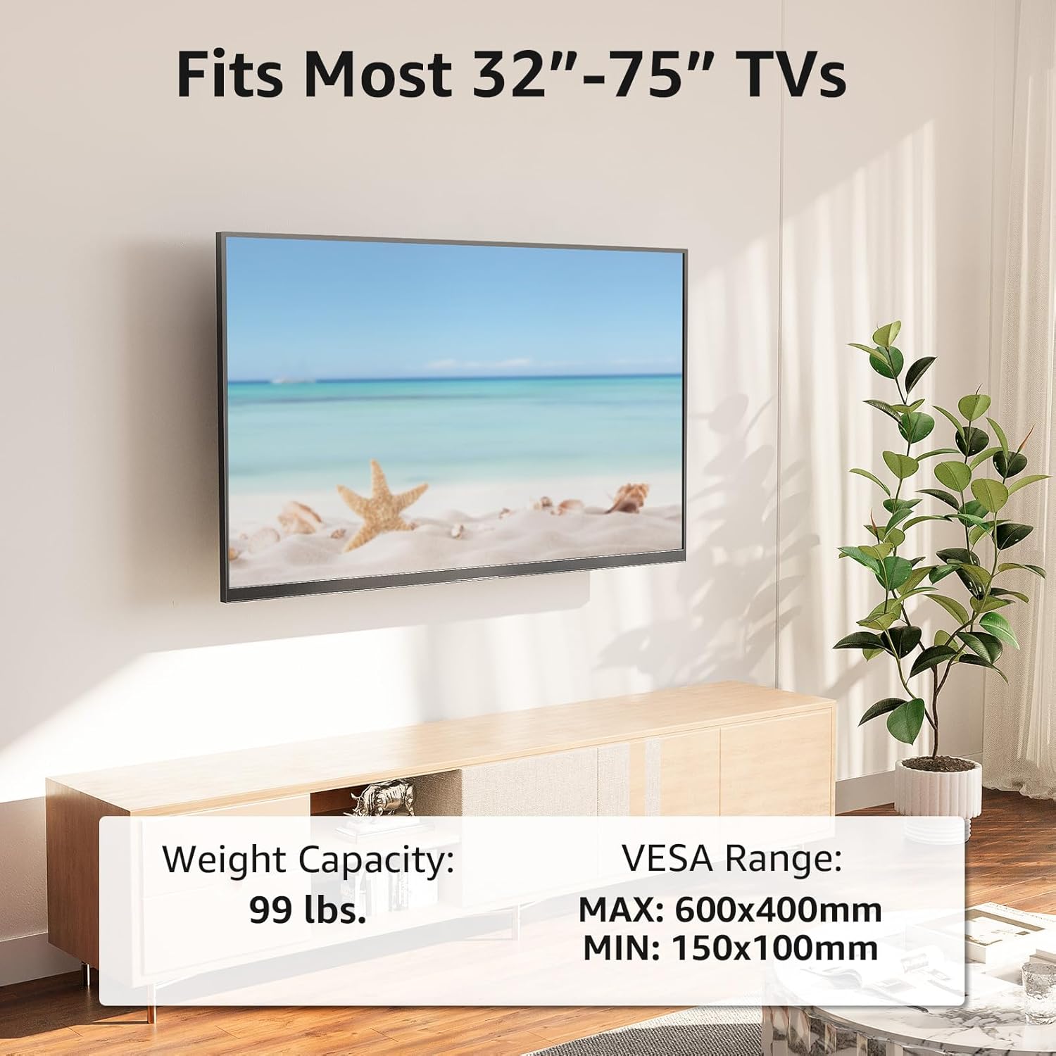 Full Motion Long Arm Corner TV Wall Mount For 32"-75" TVs MU0076