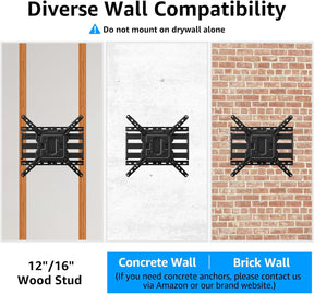 MOUNTUP Ultra Slim Full Motion TV Wall Mount for 26" -75" TVs MU0062