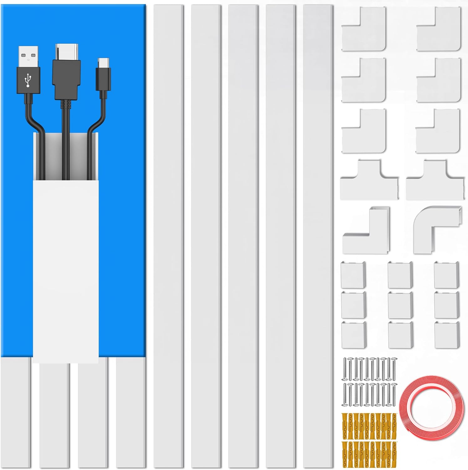 MOUNTUP Cord Hider Cable Management Kit MU9007