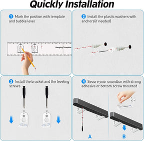 Universal Soundbar Wall Mount MU9101W-A