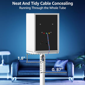 MOUNTUP Universal 28.3" to 37.4" Height Adjustable Floor Speaker Stands MU9132W-L