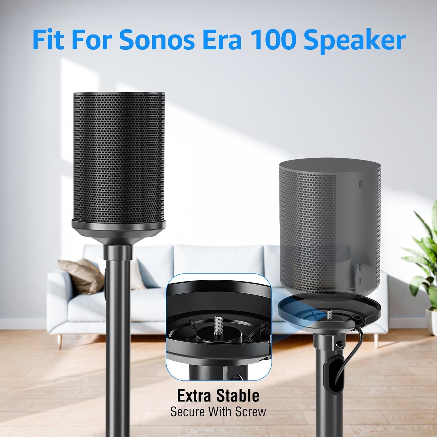 MOUNTUP Universal Adjustable Height Speaker Stand MU9146