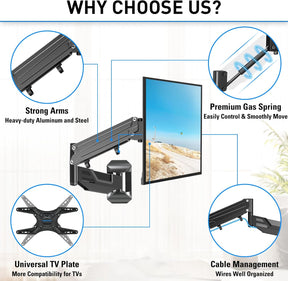 Full Motion Corner TV Wall Mount for 26''-55'' TVs MU0037-B2