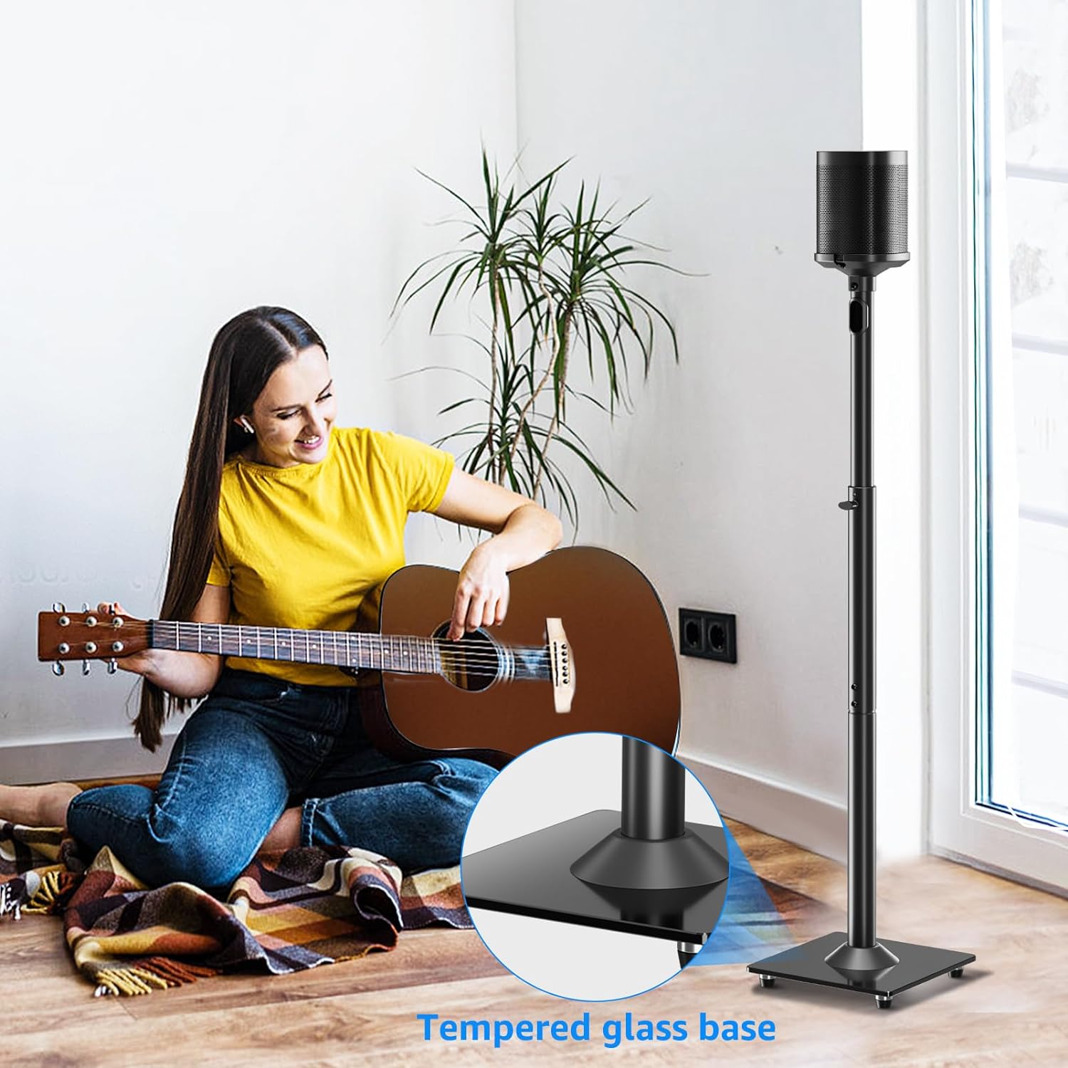 MOUNTUP Universal Adjustable Height Speaker Stand MU9134