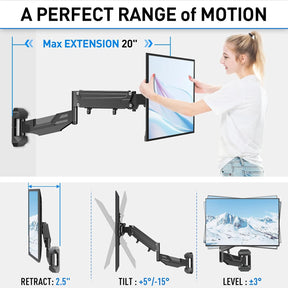 Full Motion Corner TV Wall Mount for 26''-55'' TVs MU0037-B2