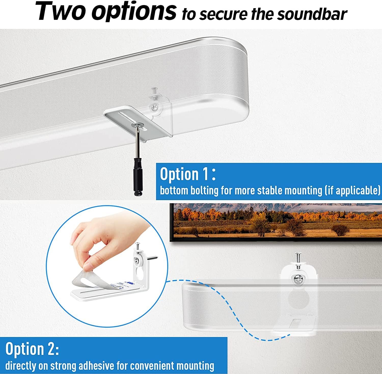Universal Soundbar Wall Mount MU9101W-A