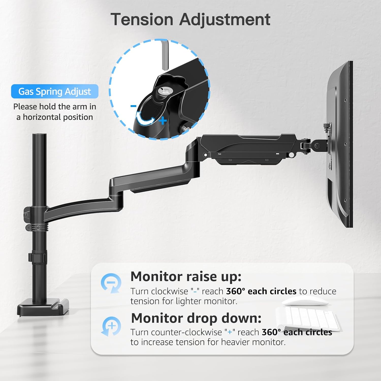 Single Monitor Desk Mount for 13''-32'' Monitors MU6021B