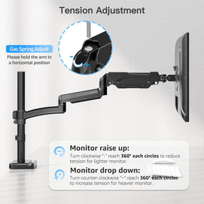 Single Monitor Desk Mount for 13''-32'' Monitors MU6021B