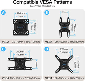 Full Motion Lockable RV TV Mount for 13''-43'' TVs MU2101
