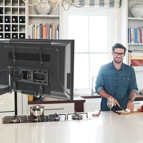 swivel TV mount allows you to watch TV from different angles in the room