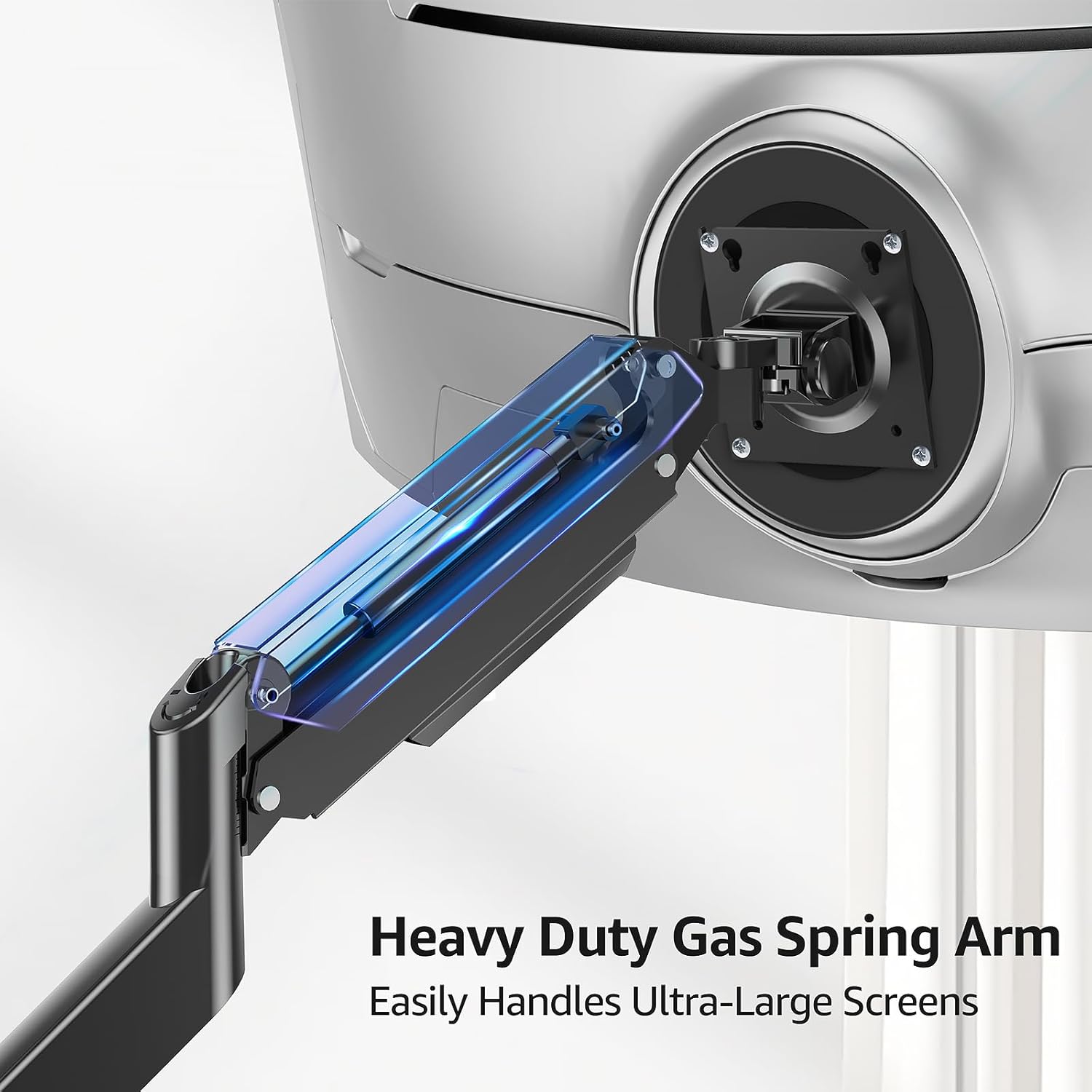 MOUNTUP Heavy Duty Monitor Arm for 49 inches, 44 lbs Curved Screens MU3227