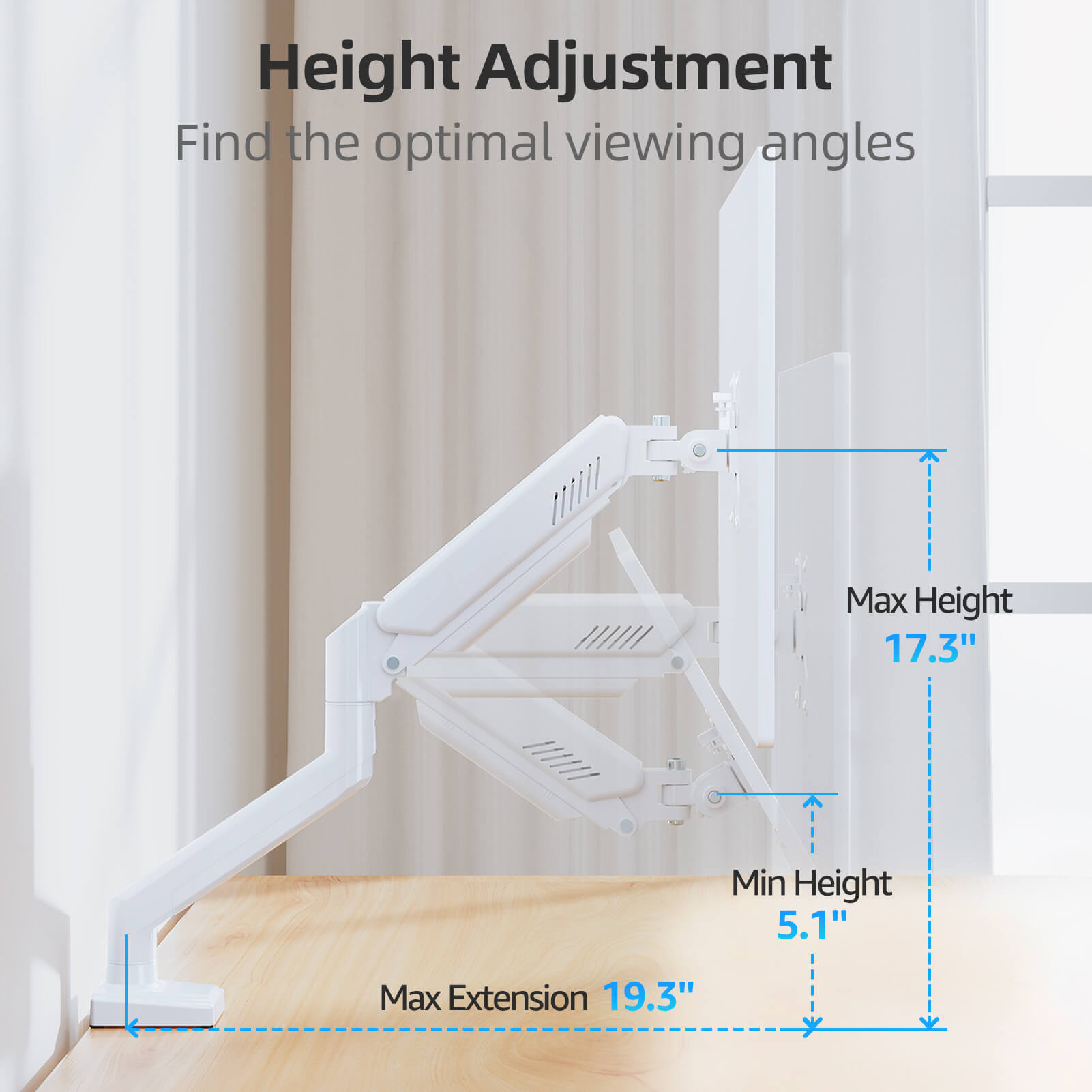 Freelift Single Monitor Desk Mount for 13''-32'' Monitors MU8013W