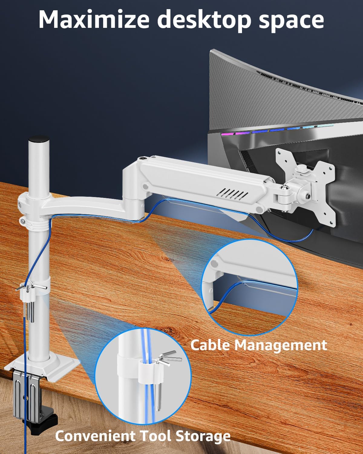 Freelift Single Monitor Desk Mount for 13''-32'' Monitors MU6015W