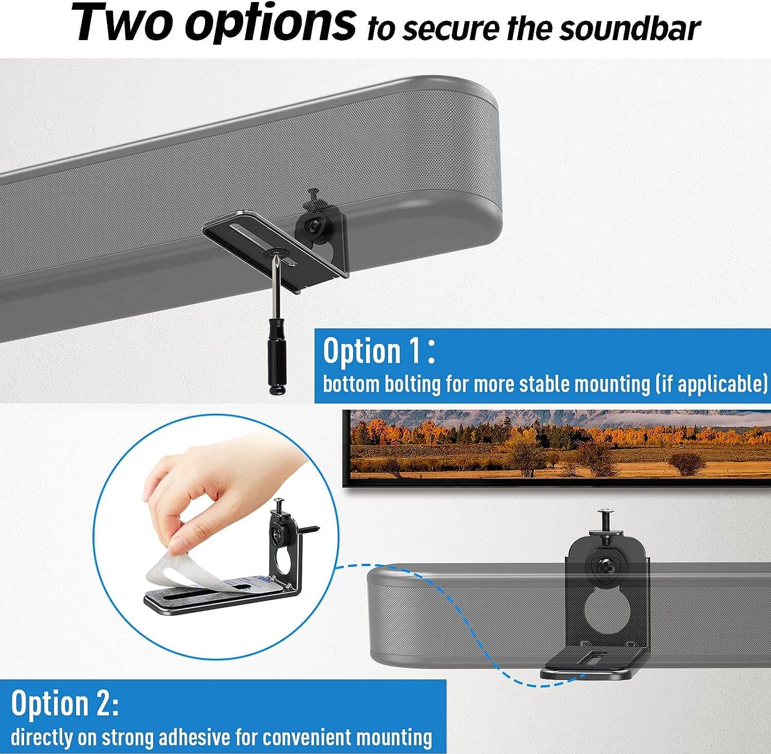 Universal Soundbar Wall Mount MU9101B-A