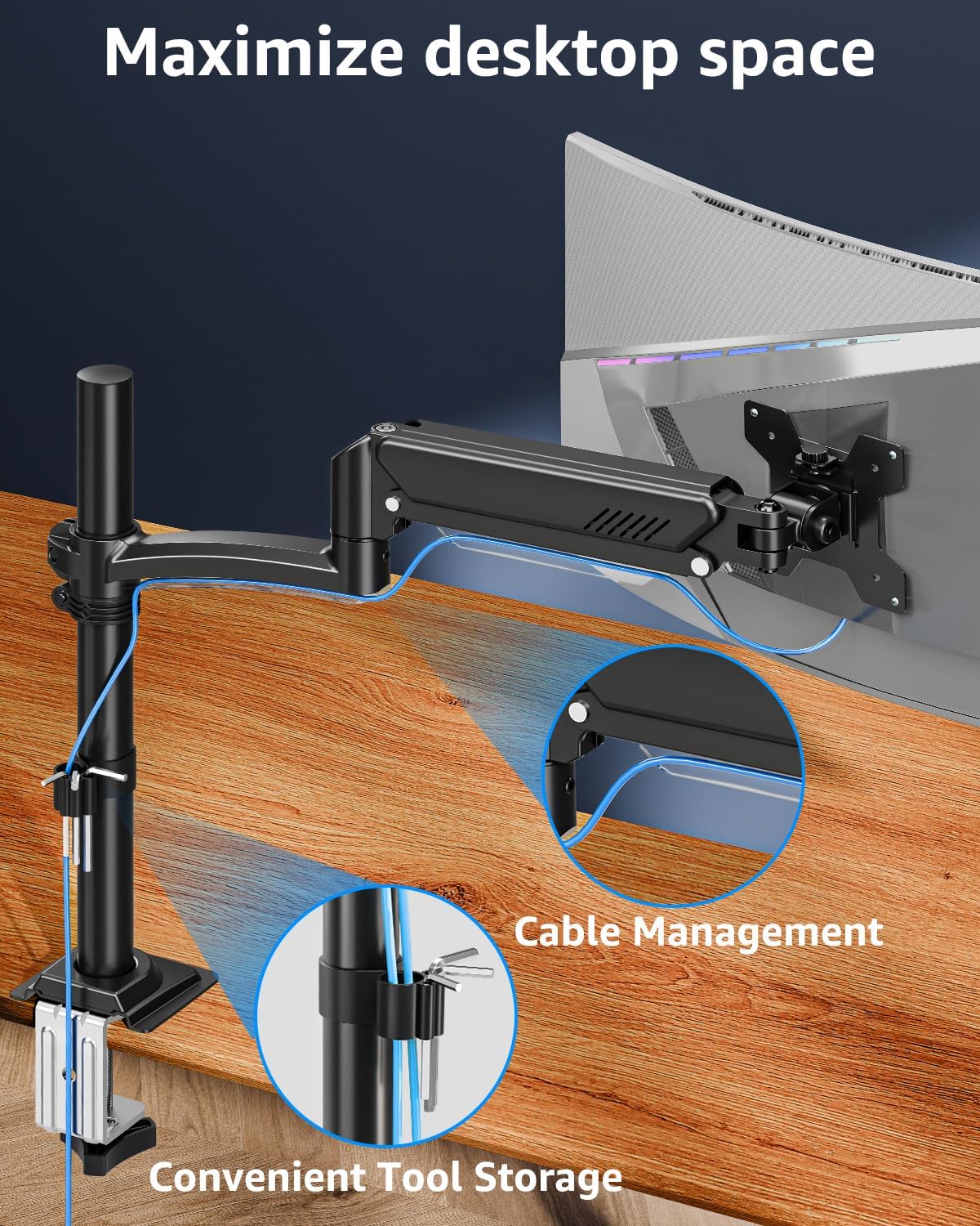 Freelift Single Monitor Desk Mount for 13''-32'' Monitors MU6015B