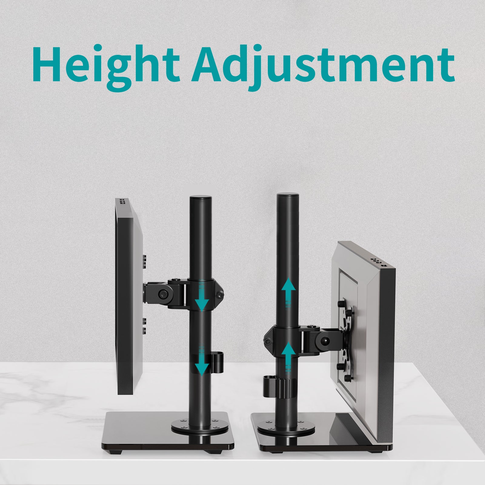 TV Stand Rotate Tilt Glass Base Hold up to 17.6lbs MP1011-ES