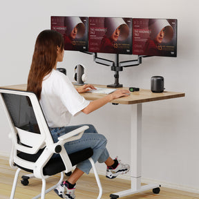 Full Motion Triple Monitor Desk Mount for Max 32'' Monitors MUM-8004A