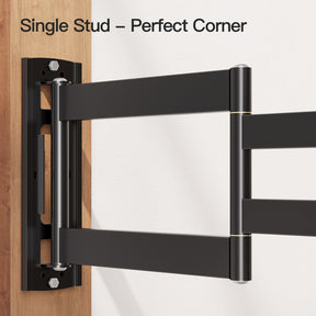 MOUNTUP Outdoor TV Mount Weatherproof for Most 42-75 Inch TVs, Fits for Gazebo and Patio, 37.9" Long Arm Wall Mount Full Motion with Tilt & Swivel, Max VESA 600x400mm and Up to 99 LBS MU0047-L-OD