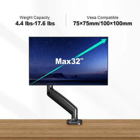 single monitor desk mount loads up to 4.4 lbs-17.6 lbs